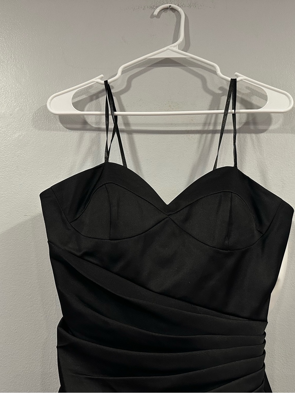 Mac Duggal 49879 Black Satin Strapless Bustier Gown Oversized Bow sz 6 NEW - Picture 3 of 8